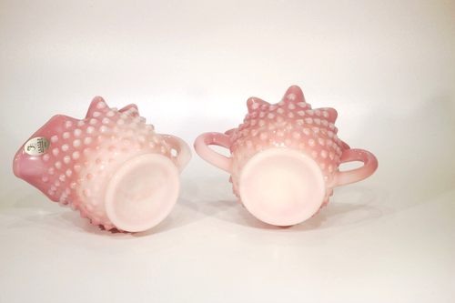 Fenton Art Glass Rosalene Hobnail Cream & Sugar Set, FAGCA - Imagen 8 de 8