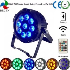 Becen 9X18W Remote App Wifi Wireless DMX Battery Powered led Par light IP65