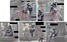 1/48 Resin US Helicopter Crew 5 Figures only figure unpainted unassembled