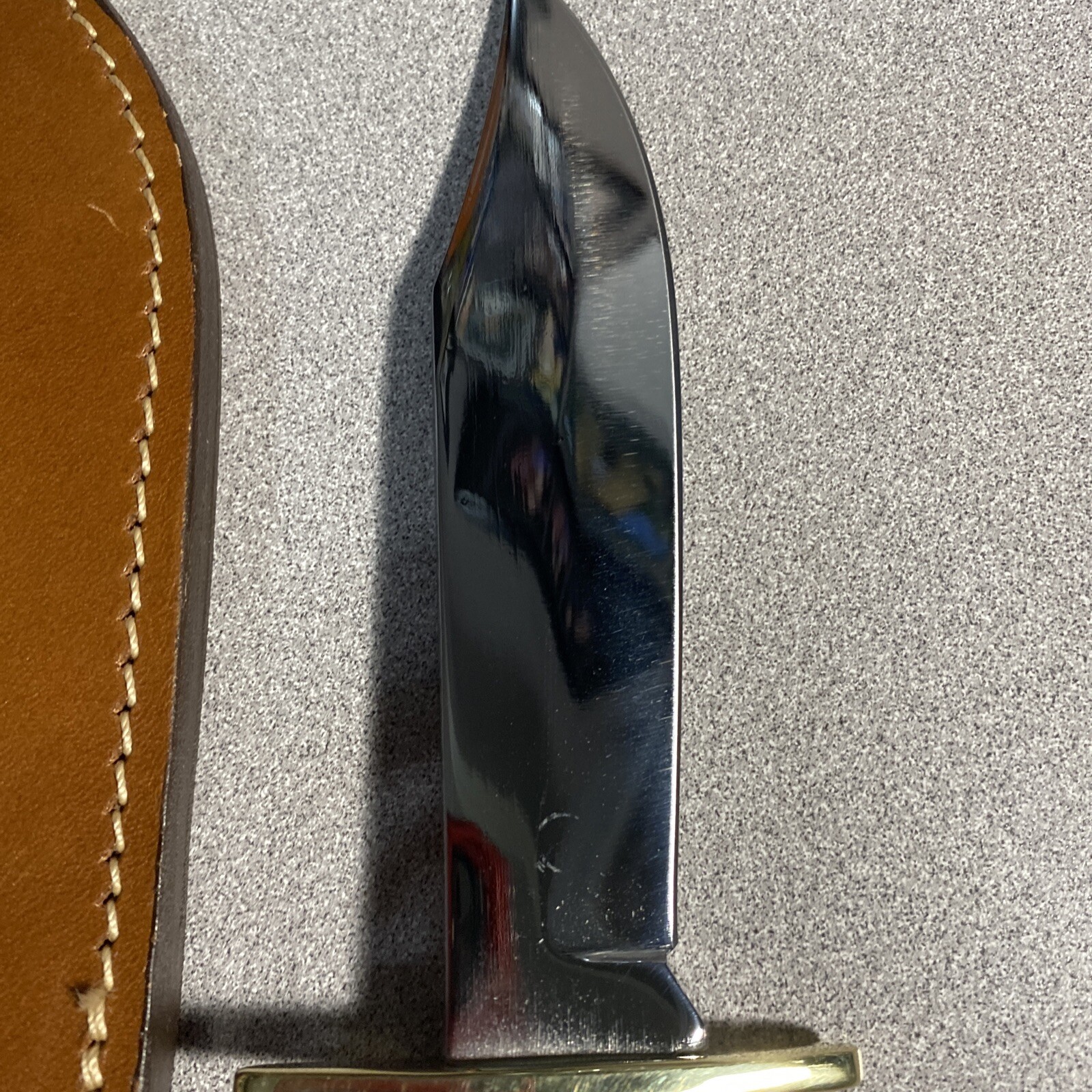 Custom Western Knife W45 Bowie With Sheath & Stag Handle Beautiful