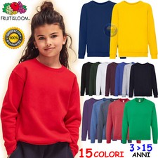 Children's Crew Neck Sweatshirt FRUIT OF THE LOOM Soft Sweater