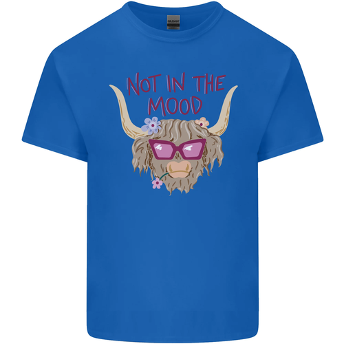 Not in the Mood Funny Highland Cow Kids T-Shirt Boys Girls - Picture 29 of 72