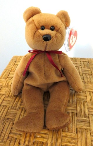 Ty 3rd / 1st Gen. Raro Orsacchiotto UK Versione Ce Nuovo Faccia Marrone in Ottime Condizioni
