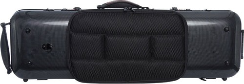 DE Geigenkoffer Glasfaser Safe Oblong 4/4 M-case Schwarz Point - Marineblau - Picture 3 of 12