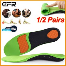 Orthotic Shoe Insoles Insert Flat Feet High Arch Support Plantar Fasciitis Pairs