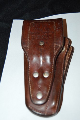 Funda delantera Bianchi #27K de cuero marrón oscuro tejido de canasta (LH) de colección - Imagen 2 de 6