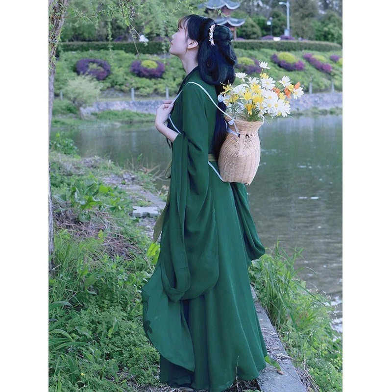 Vestido Verde Tradicional Antiguo Chino Asia Oriental Danza Juegos con disfraces Príncipe Hanfu Foto 4 de 4