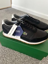 Image of LACOSTE PARTNER 119 TRAINERS .... Black.. new in box. Retro style. SIZE 8 (UK)