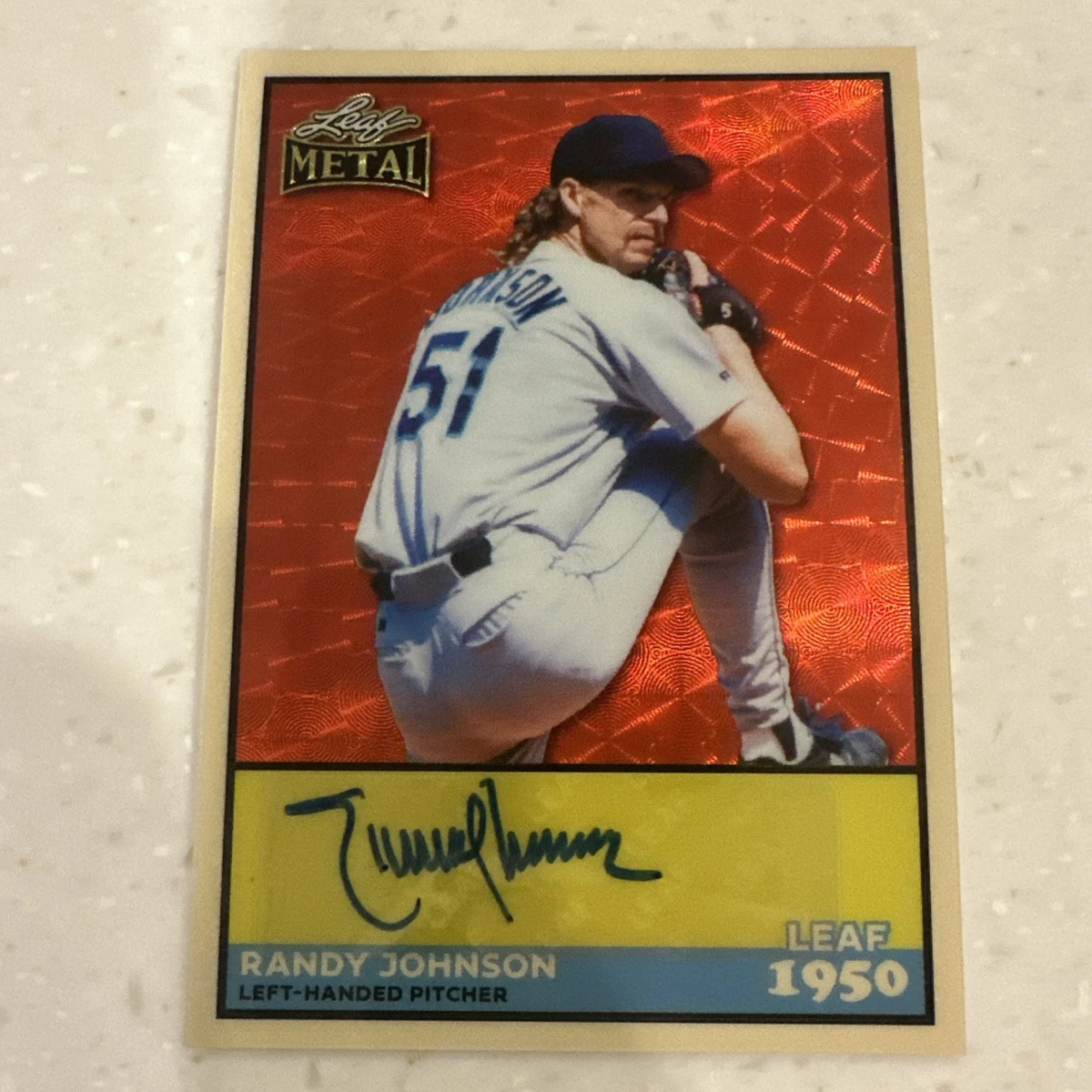 Leaf Randy Johnson Baseball Serial Numbered Sports Trading Cards