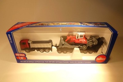 Siku 1854  Scania Lkw mit Anhänger und Liebherr Planierraupe, 1:87 mit OVP