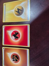 3-Pokemon Card Energy -2020 FIGHT ENERGY -2020 FIRE ENERGY -2016 ELECTRIC ENERGY