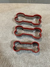 3pc Metal dog bone cookie cutters