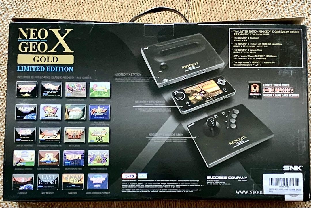 SNK NEO GEO X GOLD Limited Edition 1000 Console Complete Box