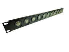 Procraft 1 Space 16 ga. Formed 1U Pass-Thru Aluminum Rack Panel- Black