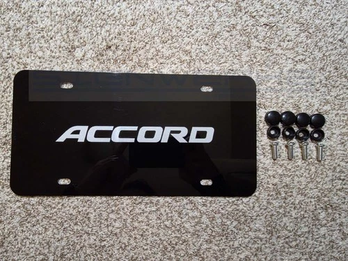 Accord Silver Laser Engraved Aluminum vanity plate