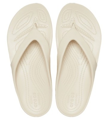 Crocs Kadee II Winter White Flip Flop Sandals Lt Beige Women US 6/EU 36-37/UK 4