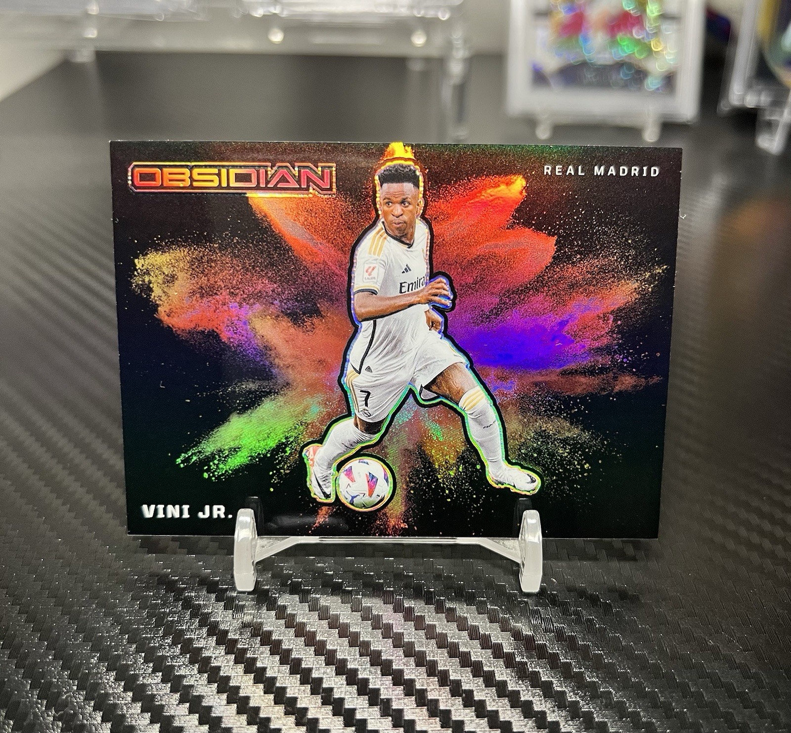 2023-24 Panini Obsidian - Black Color Blast Vinicius Junior #14
