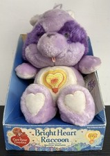 CARE BEAR COUSINS 1984 VINTAGE KENNER PLUSH - BRIGHT HEART RACCOON NEW 