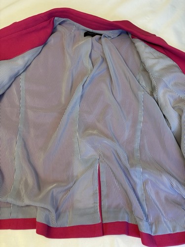 Talbots Blazer rosa Damen 22 W zierlich Knopf gefüttert Baumwolle Taschen Karriere adrett - Bild 10 von 14