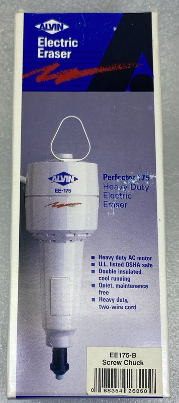 ALVIN Perfector 175 Heavy Duty ELECTRIC ERASER EE175-B SCREW CHUCK Unused in Box