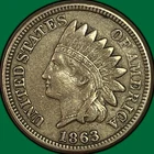 1863 Indian Head Cent Extremely Fine XF Coin #42679