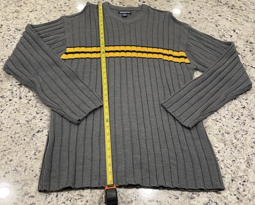 Aeropostale Men’s XL V Neck Sweater/Pullover Striped Knit Sweater - Picture 3 of 5