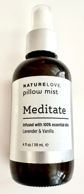 NEW Nature Love Meditate Lavender & Vanilla Essential Oil Pillow Mist Spray 4 oz