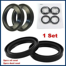 Motorcycle Front Fork Damper Shock 2Pcs Oil Seal & 2Pcs Dust Seal Kit 43x55x11