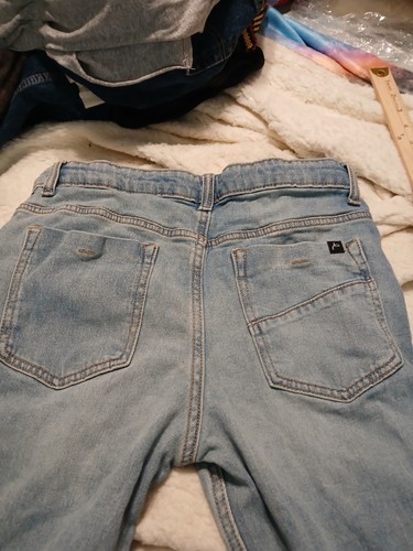 NWT Girls' Low-Rise Flare Jeans - art class Medium Wash Blue Size 16 See Measure - Picture 6 of 10