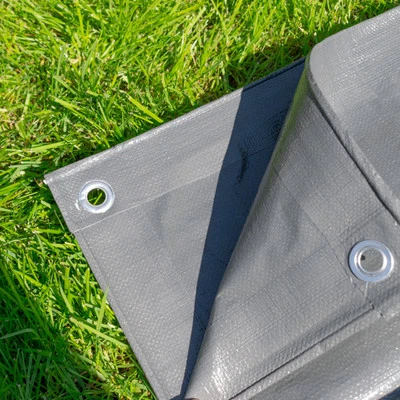 AP SUPPLIES Grey L-Grade Tarpaulin 2m x 4m