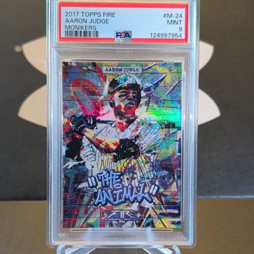 Topps 2017 Topps Fire Aaron Judge Yankees Monikers #M-24 RC PSA 9