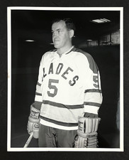 1960s Los Angeles LA Blades WHL Hockey League Jack Evans #5 Vintage Photo