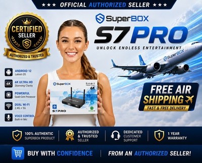 New 2026 SuperBOX S7 PRO   Latest and Updated 7th Gen.  7 Day Rewind + More.