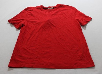 Zara Women's Basic Midweight Regular Fit Short Sleeve T-Shirt EH6 Red Large