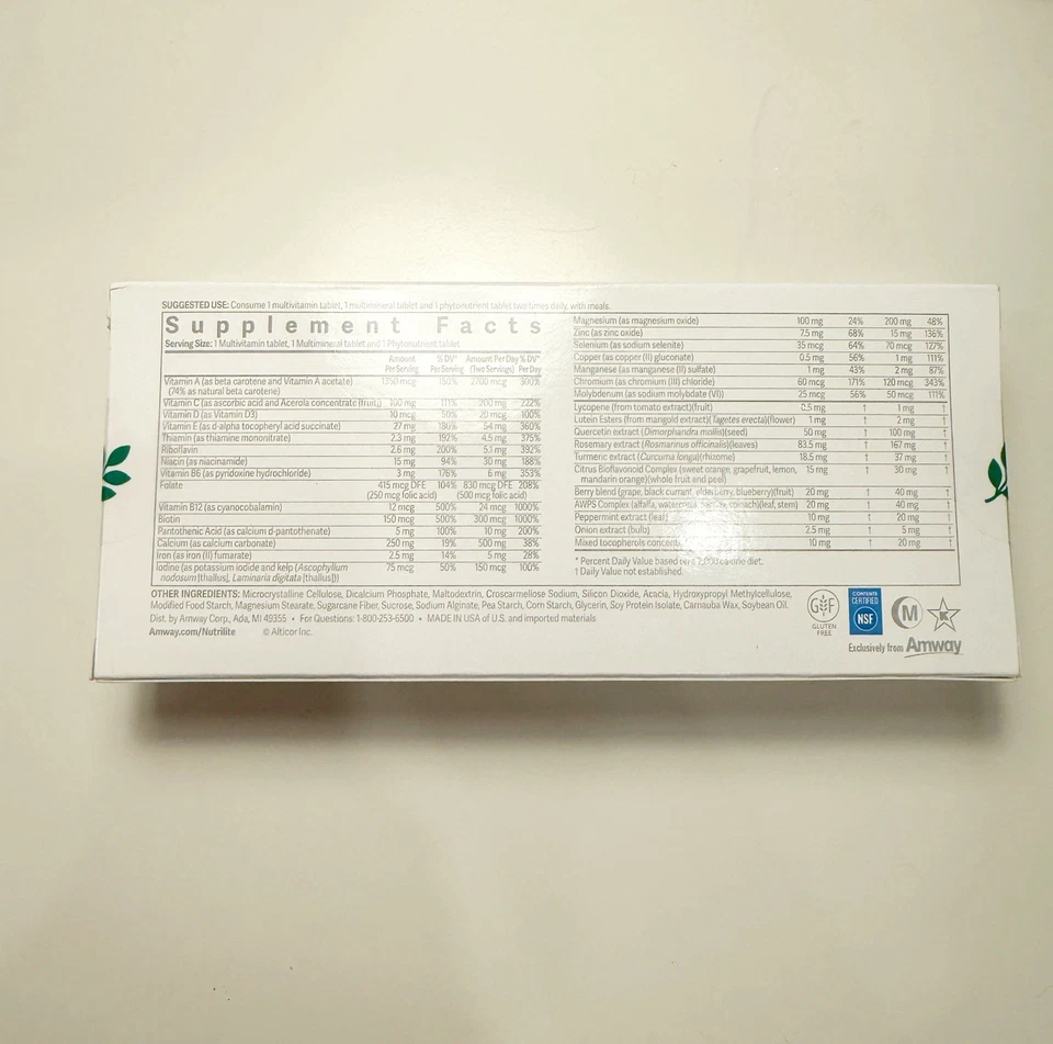 Multivitamínico Amway Nutrilite Double X - Recarga de suministro para 31 días Foto 4 de 4
