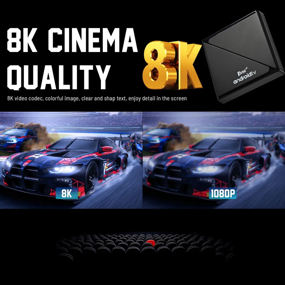 TV98 TV Stick Android 14 ATV WiFi Smart HD 8K 3D TV Box Media Player 2GB+16GB - Bild 4 von 4