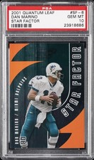 2001 QUANTUM LEAF STAR FACTOR #SF-6 DAN MARINO #/2000 PSA 10
