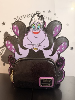 Loungefly x Disney Ursula Pailletten Cosplay Mini Rucksack Brandneu mit Etikett