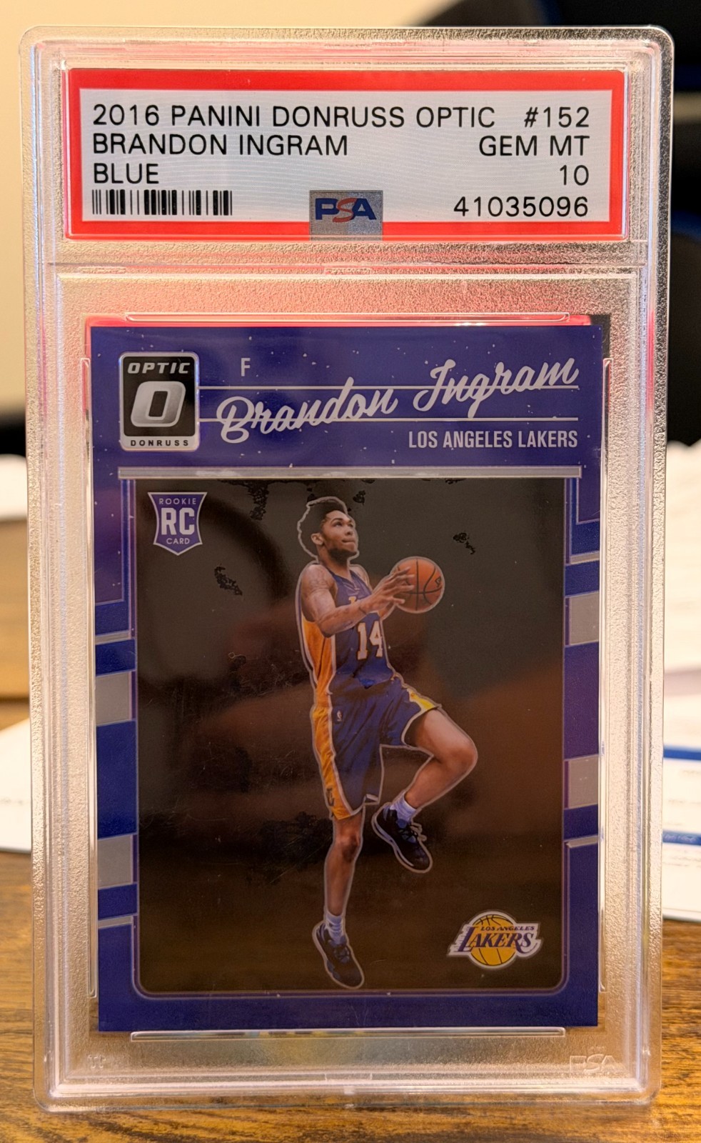 2016 Donruss Optic #152 Brandon Ingram Rookie BLUE #'d /49 PSA 10 Gem Mint RC