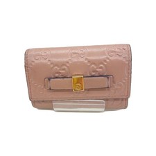 Gucci Key Case Micro Guccisima Faux Pink