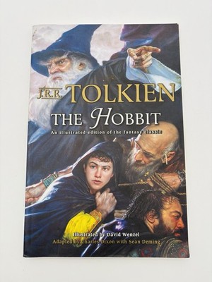 The Hobbit J.R.R. Tolkien Illustrated David Wenzel Fantasy Graphic Novel VG Cond