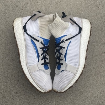 Adidas AW Run x Alexander Wang Running Shoes Mens 8 White/Blue Sneakers CM7827