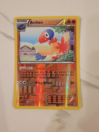 2013 Pokemon, B&W Plasma Blast, #53/101 Archen, Reverse Holo - NM! - Picture 1 of 2