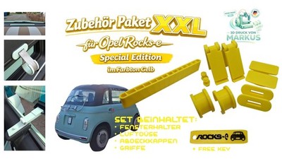 Großes XXLZubehör Paket für Opel Rocks-e Special Edition Accessories package XXL