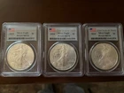 4) Eagles 2010 PCGS MS70 3-25th YR of Issue & 1-First Strike .999 Fine US Silver