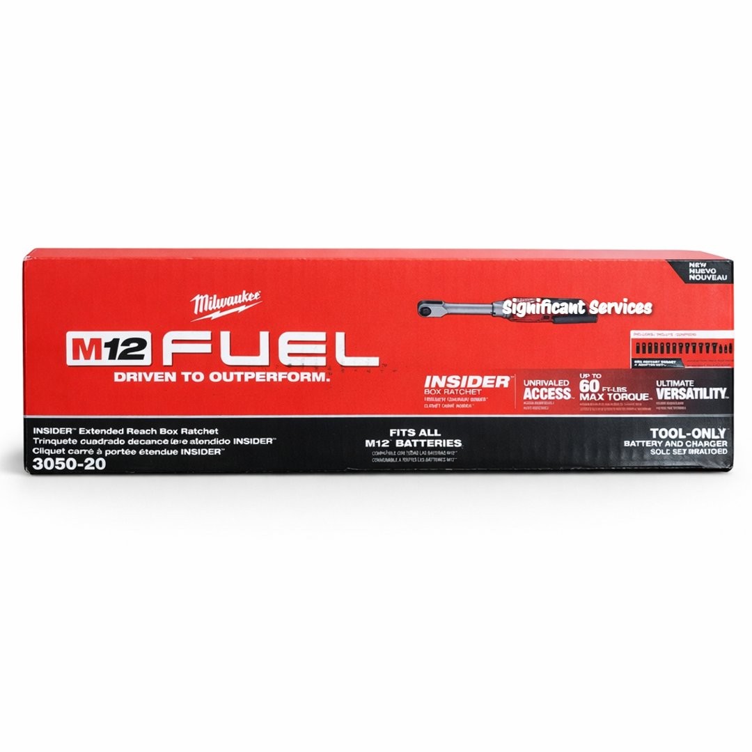 Milwaukee 3050-20 M12 FUEL 12V INSIDER Extended Reach Box Ratchet