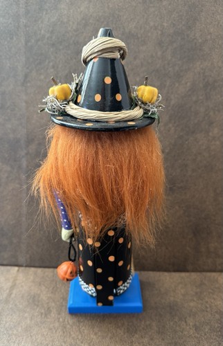 Vintage Nutcracker Witch Halloween Pumpkins Red Hair - Picture 8 of 12