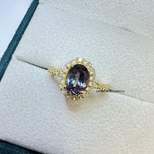 Alexandrite Ring, 925 Sterling Silver, Zircon Ring, June Birthstone