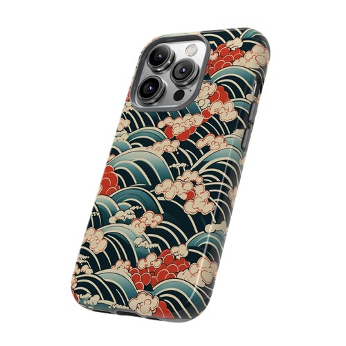 Japanese Wave Pattern - Tough Phone Case - iPhone, Galaxy, Google Pixel Models - Picture 71 of 203