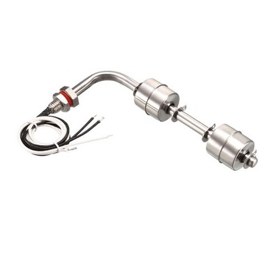 Steel L Shaped Dual Ball Float Switch M10 26mm Dia Liquid Water Level Sensor